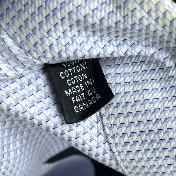 Ike Behar Men's Blue Button Up Shirt Sz 17/35 - Picture 5 of 6